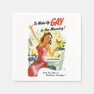 Vintage "To Wake Up Gay" Napkin