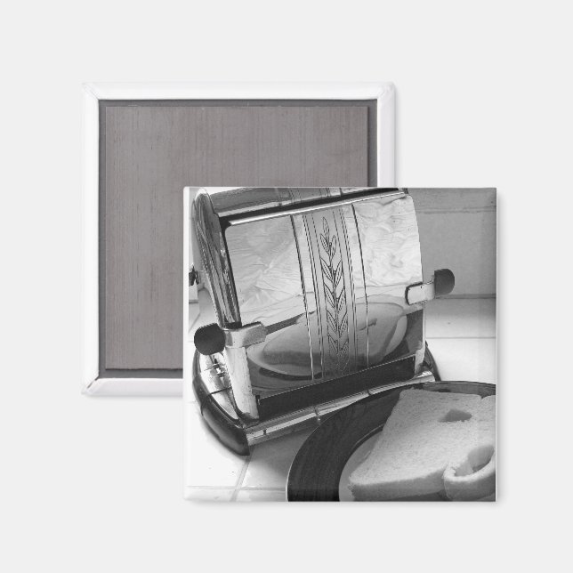 Vintage Toaster Kitchen Art Fridge Magnet (Front/Back)