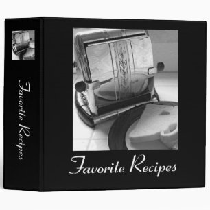 Vintage Toaster Kitchen Art Recipe Binder
