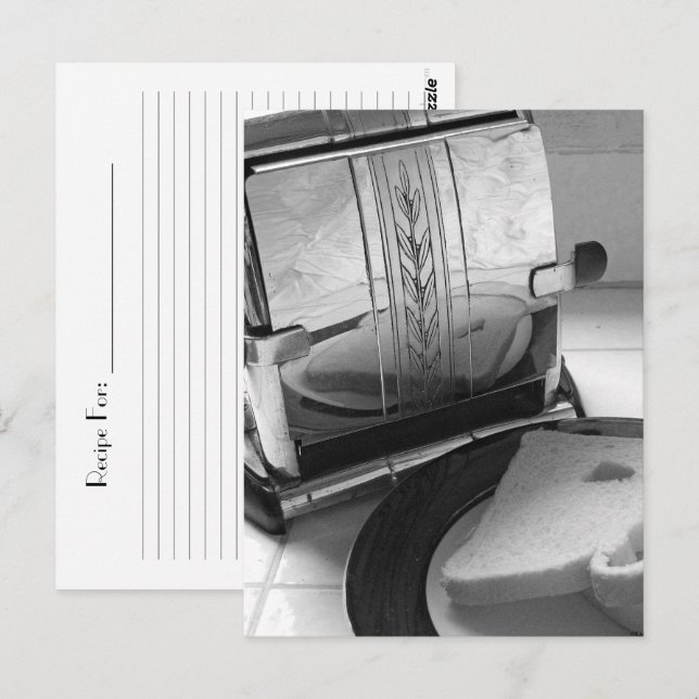 Vintage Toaster Recipe Card Postcard (Front/Back)