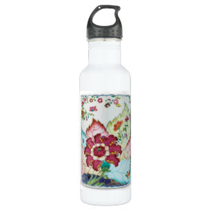 vintage Tobacco Leaf floral pattern 710 Ml Water Bottle