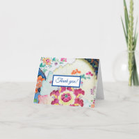 vintage Tobacco Leaf Folded Thank You Card