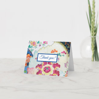 vintage Tobacco Leaf Folded Thank You Card