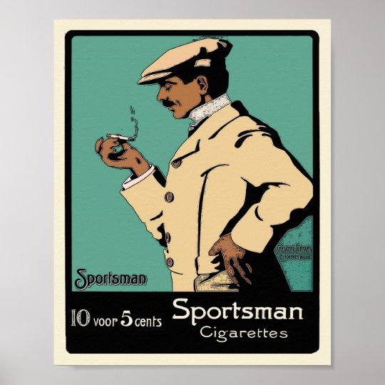 Vintage Tobacco Poster - Sportsman Cigarettes | Zazzle.ca