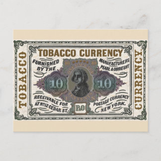 Vintage Tobacco Promotional item - colorized Postcard