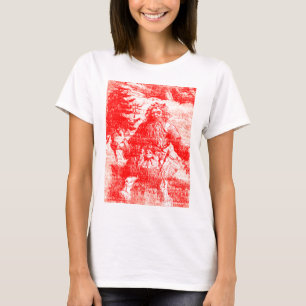 Vintage Toile Santa Claus Colonial Period Pattern T-Shirt