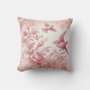 Vintage toile throw pillow