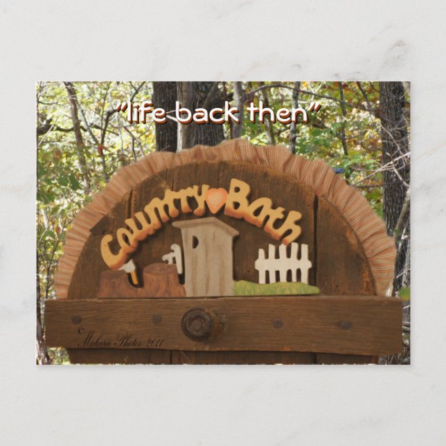 Vintage Toilet Lid "hole cover" Postcard-customize Postcard (Front)