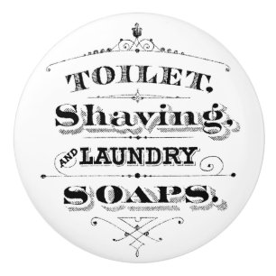Vintage Toilet Shaving Laundry Soaps Bathroom Ceramic Knob