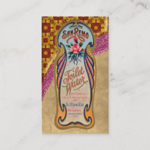 Vintage Toilet Water Poster Business Card