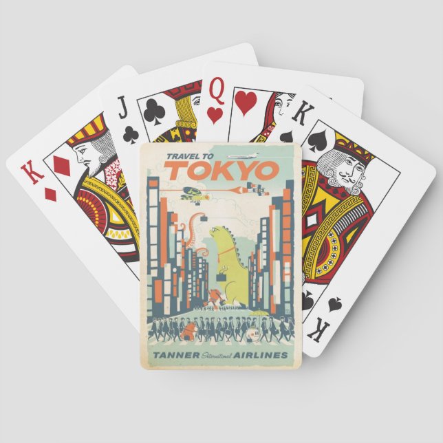Vintage Tokyo Japan Playing Cards (Back)