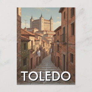 Vintage Toledo Spain Alcazar Travel Postcard