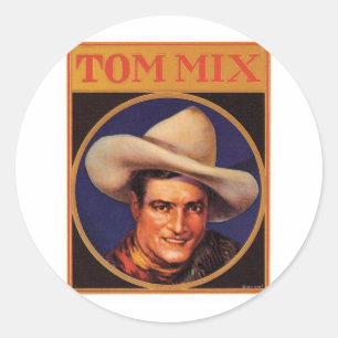 Vintage Tom Mix Cowboy Cigar Label