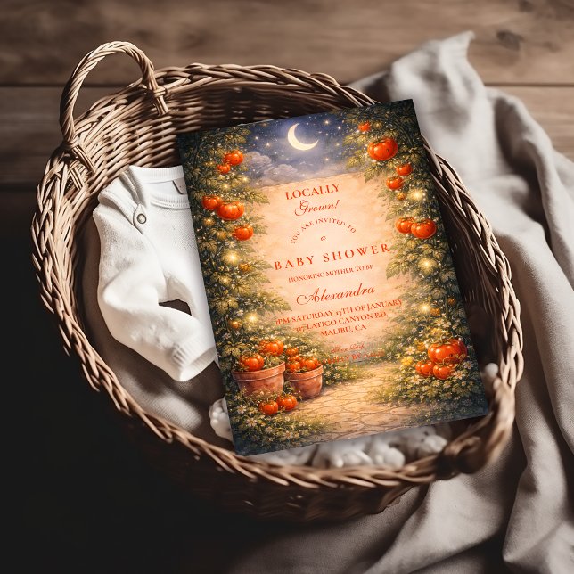 Vintage Tomato Garden Baby Shower Invitation (Creator Uploaded)