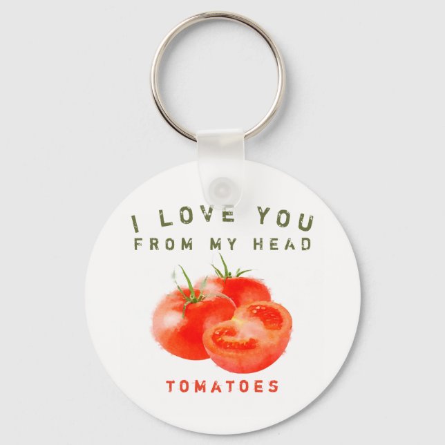 Vintage Tomato Quote Design -  Keychain (Front)
