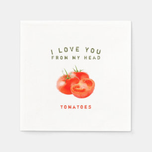 Vintage Tomato Quote Design -  Napkin