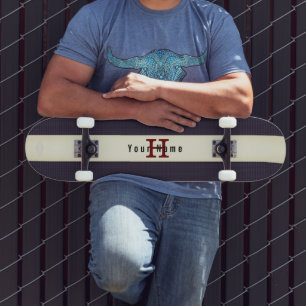 Vintage Tone Purple Skateboard with Name HAMbyWG