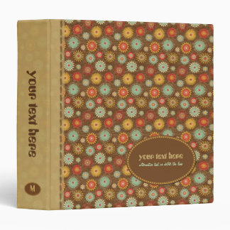 Vintage Tones Floral Pattern Binder