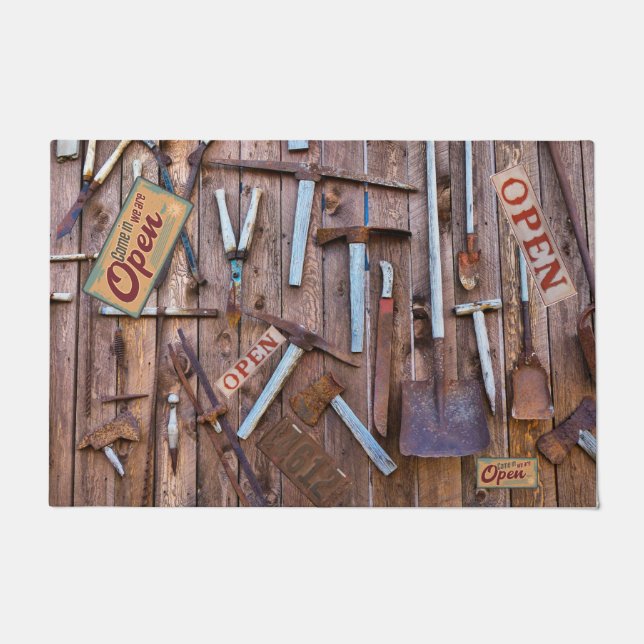 Vintage Tools Antique Tools Man Cave Doormat (Front)
