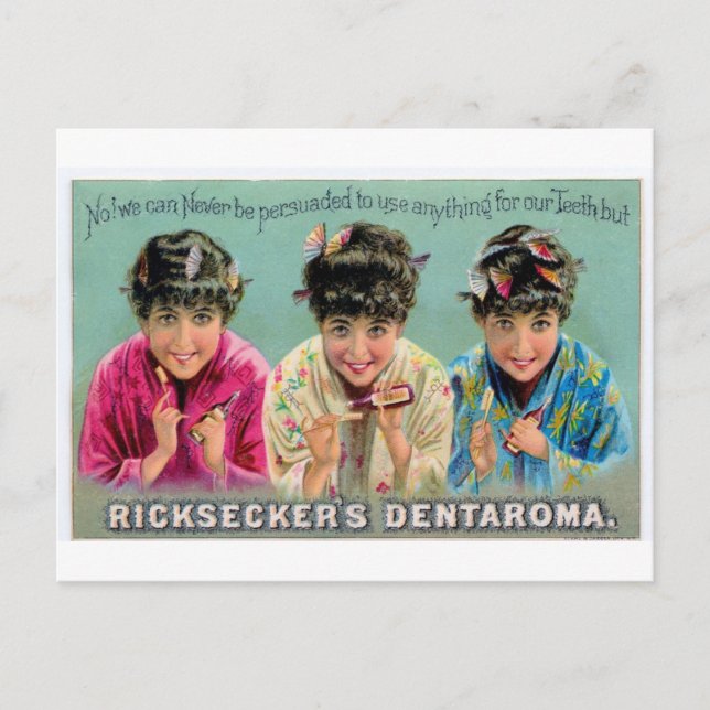 Vintage Toothpaste Advert - Rickseckers Dentorama Postcard (Front)