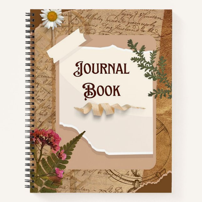 Vintage Torn Paper Notebook (Front)