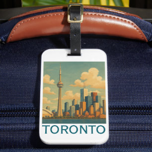 Vintage Toronto Canada – CN Tower Skyline Luggage Tag