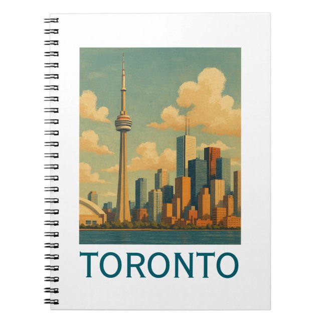 Vintage Toronto Canada – CN Tower Skyline Notebook (Front)