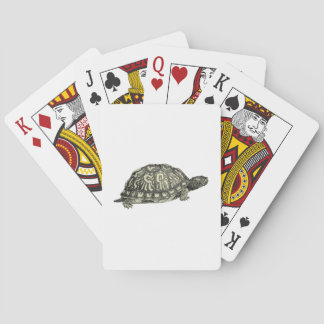 Vintage Tortoise Illustration Playing Cards
