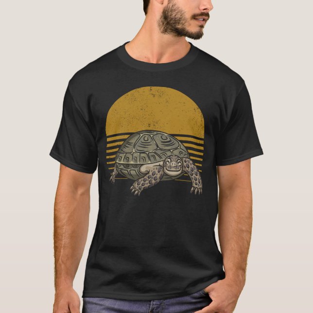 Vintage Tortoise Lover Retro Turtle T-Shirt (Front)
