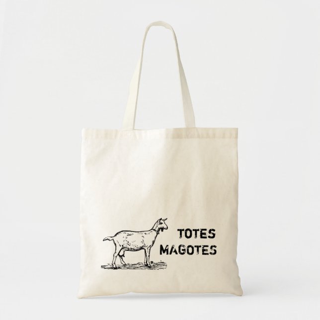 Vintage Totes Magoats Larger text goat reusable ba (Front)