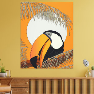 Vintage Toucan Canvas Print