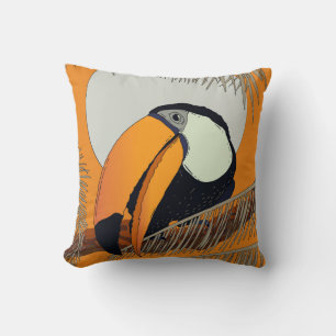Vintage Toucan Throw Pillow