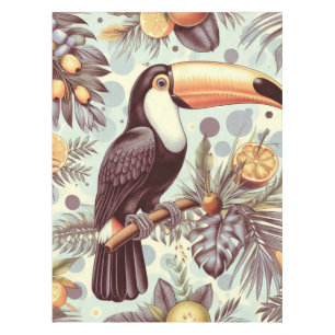 Vintage Toucan Tropical Pattern Tablecloth