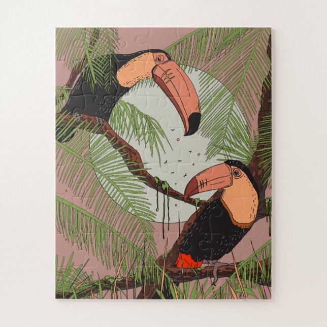 Vintage Toucans Jigsaw Puzzle (Vertical)