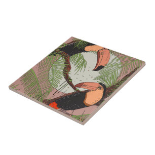 Vintage Toucans Tile