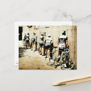 Vintage Tour de France Cyclists' Pee Stop 1970s Co Postcard