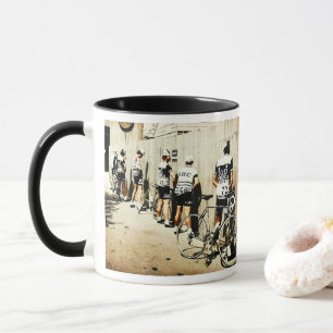Vintage Tour de France Cyclists' Pee Stop 1970s Mug