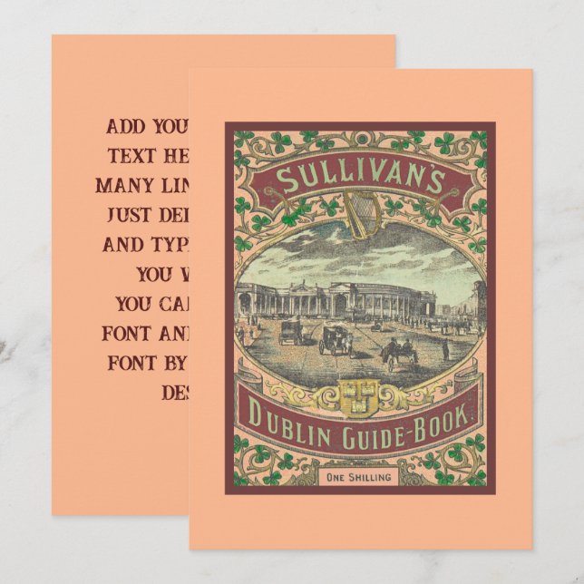 Vintage Tourist Guide to Dublin Ireland (Front/Back)