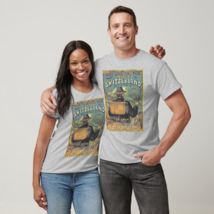 Vintage Tourist Guide to Switzerland Cover Art  T-Shirt