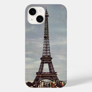 Vintage Tourists Travelling in Paris Eiffel Tower Case-Mate iPhone 14 Case