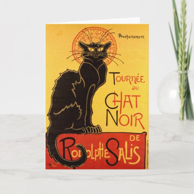 Vintage Tournee de Chat Noir Black Cat Announcement (Front)