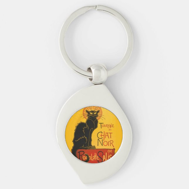 Vintage Tournée Du Chat Noir Theophile Steinlen Keychain (Front)