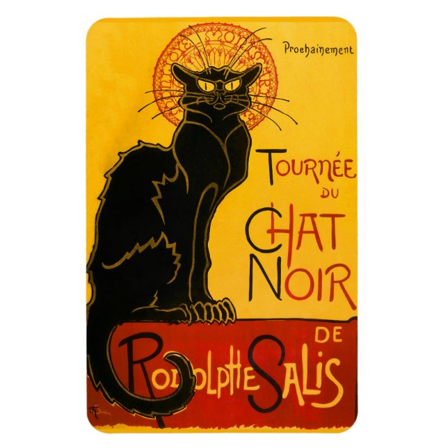 Vintage Tournée Du Chat Noir Theophile Steinlen Magnet (Vertical)