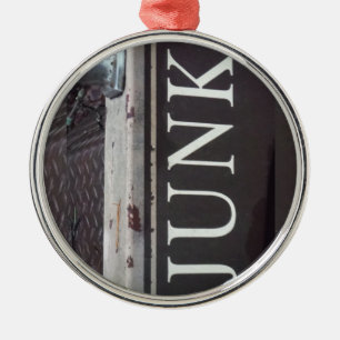 Vintage Tow Truck JUNK SIGN Metal Ornament