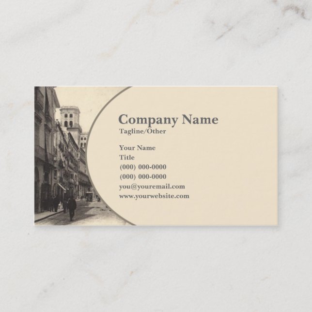Vintage Town Business Card (Front)