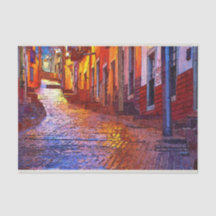 Vintage Town Cobblestone Decoupage Tissue Paper