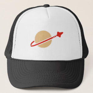 Vintage Toy Brick Space Astronaut Symbol Trucker Hat