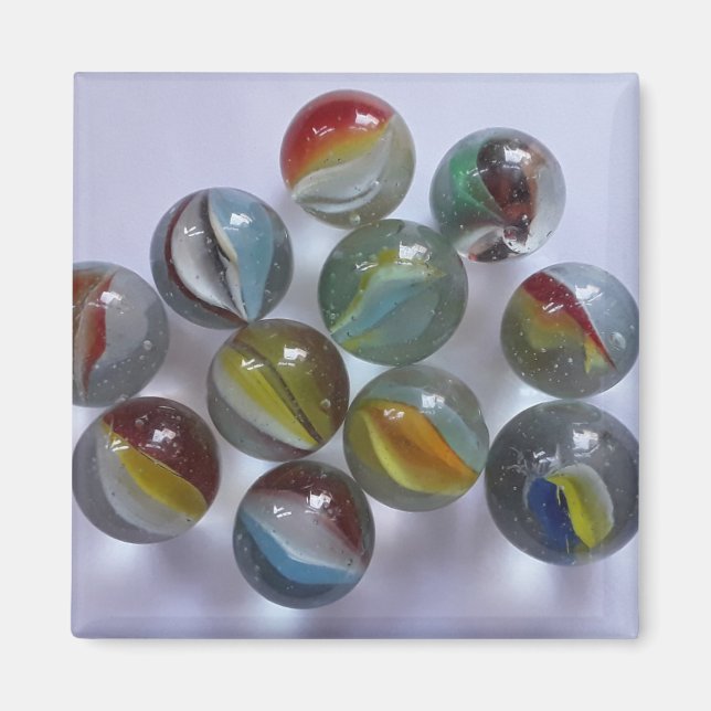Vintage Toy Cat's Eye Marbles Magnet (Front)