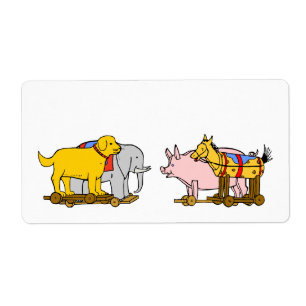 Vintage Toy Dog, Horse, Pig, Elephant
