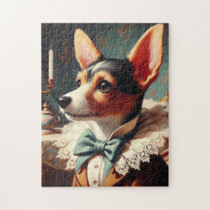 Vintage Toy Fox Terrier Painting Jigsaw Puzzle